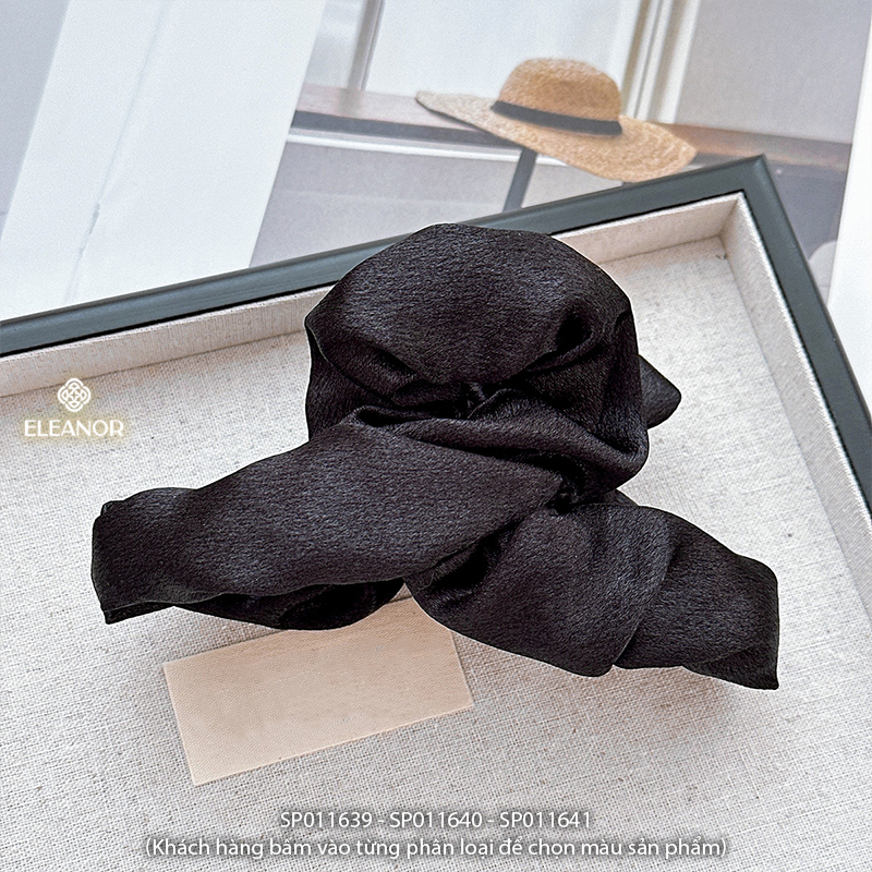 Kẹp tóc nữ Eleanor Accessories lụa trơn basic phụ kiện tóc kẹp càng cua 11639