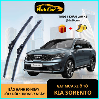 Gạt Mưa Ô Tô Kia Sorento Cao Cấp HubCar Thân Mềm Không Xương Gạt Sạch Êm Không Để Lại Vệt Nước