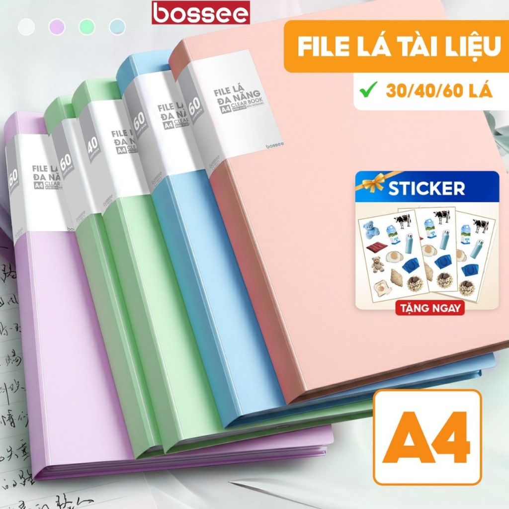 File Lá A4 30/40/60 Lá Lưu Giữ Tài Liệu Văn Phòng, Đề Thi Học Sinh Tiện ...
