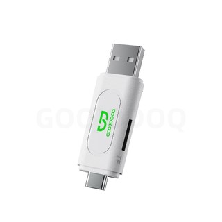 Đầu đọc thẻ nhớ TF/SD GOOJODOQ, cổng USB C, tốc độ 480Mbps, tương thích điện thoại Mac--Book