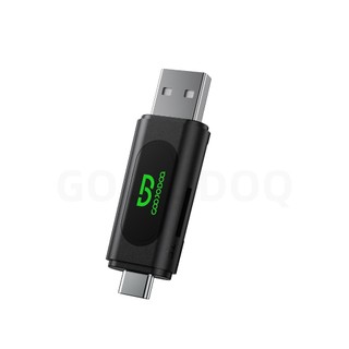 Đầu đọc thẻ nhớ TF/SD GOOJODOQ, cổng USB C, tốc độ 480Mbps, tương thích điện thoại Mac--Book