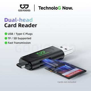 Đầu đọc thẻ nhớ TF/SD GOOJODOQ, cổng USB C, tốc độ 480Mbps, tương thích điện thoại Mac--Book