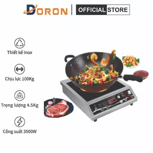 Bếp điện từ đơn, bếp điện từ công nghiệp 3500W đa năng sử dụng cho gia đình và hàng quán