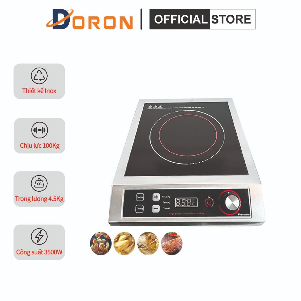 Bếp điện từ công nghiệp 3500W đa năng sử dụng cho gia đình và hàng quán