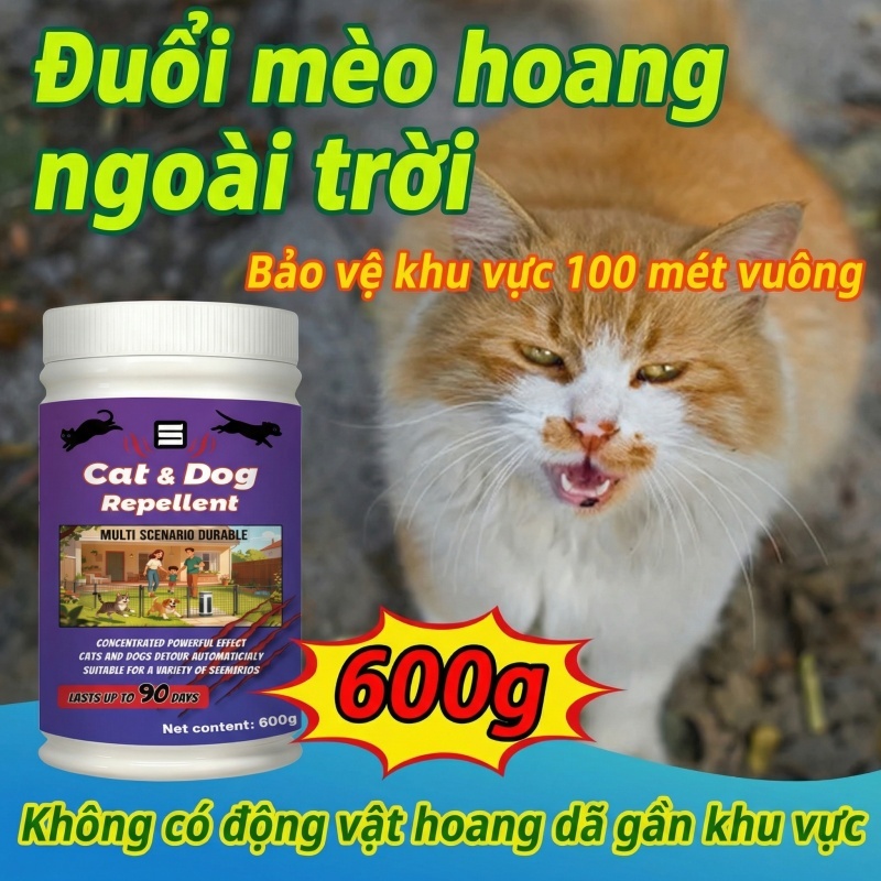 🐕Mèo - Chó sẽ không làm phiền nữa!🐈Bột đuổi mèo thuốc đuổi mèo bột đuổi chó mèo phóng uế 600g