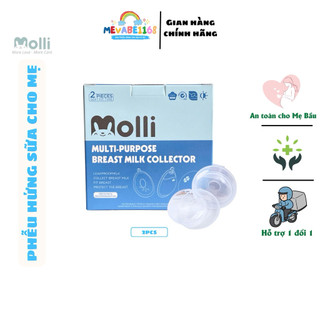 Phễu Hứng Sữa Silicon MOLLI Cao Cấp Chống Trào Sữa Mẹ Tiện Lợi An Toàn Không Chứa BPA MOL 3006