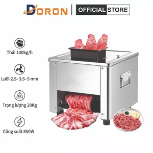 Máy thái thịt tươi sống lưỡi 2.5mm 850W cắt thịt nhanh chóng, an toàn, tiện lợi