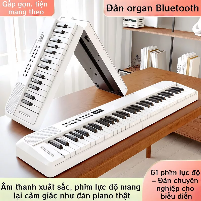 Gấp gọn như laptop, mang đi du lịch – Đàn piano bỏ túi cho người yêu âm nhạc! Cắm tai nghe là luyện tập thoải mái — ảnh 1