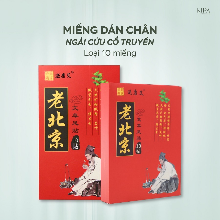 Miếng dán chân ngải cứu thảo dược truyền thống – mặt nạ ngủ cho bàn chân giúp hỗ trợ thải độc, trục hàn, làm ấm cơ thể