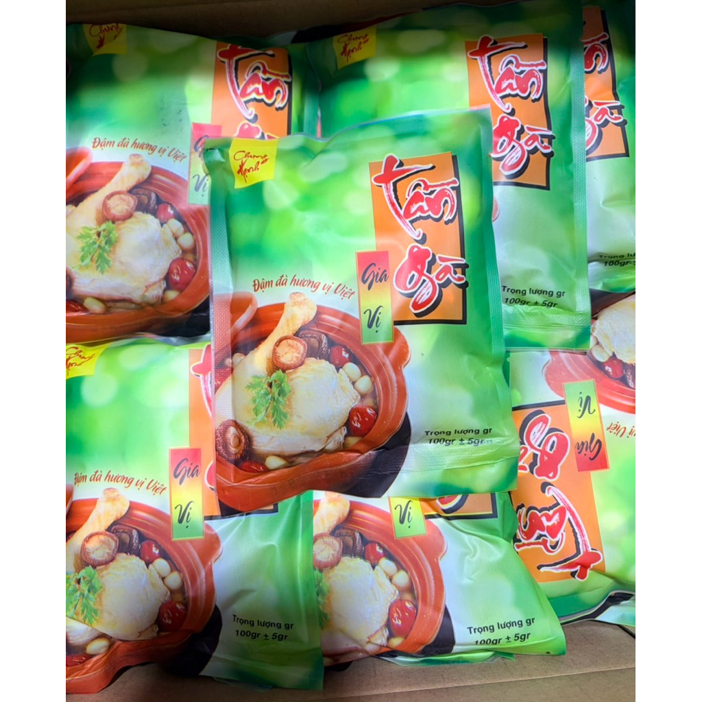 Gia Vị Tần Gà Chung Hạnh gói 100gr Đầy Đủ 9 Nguyên Liệu Gia Vị
