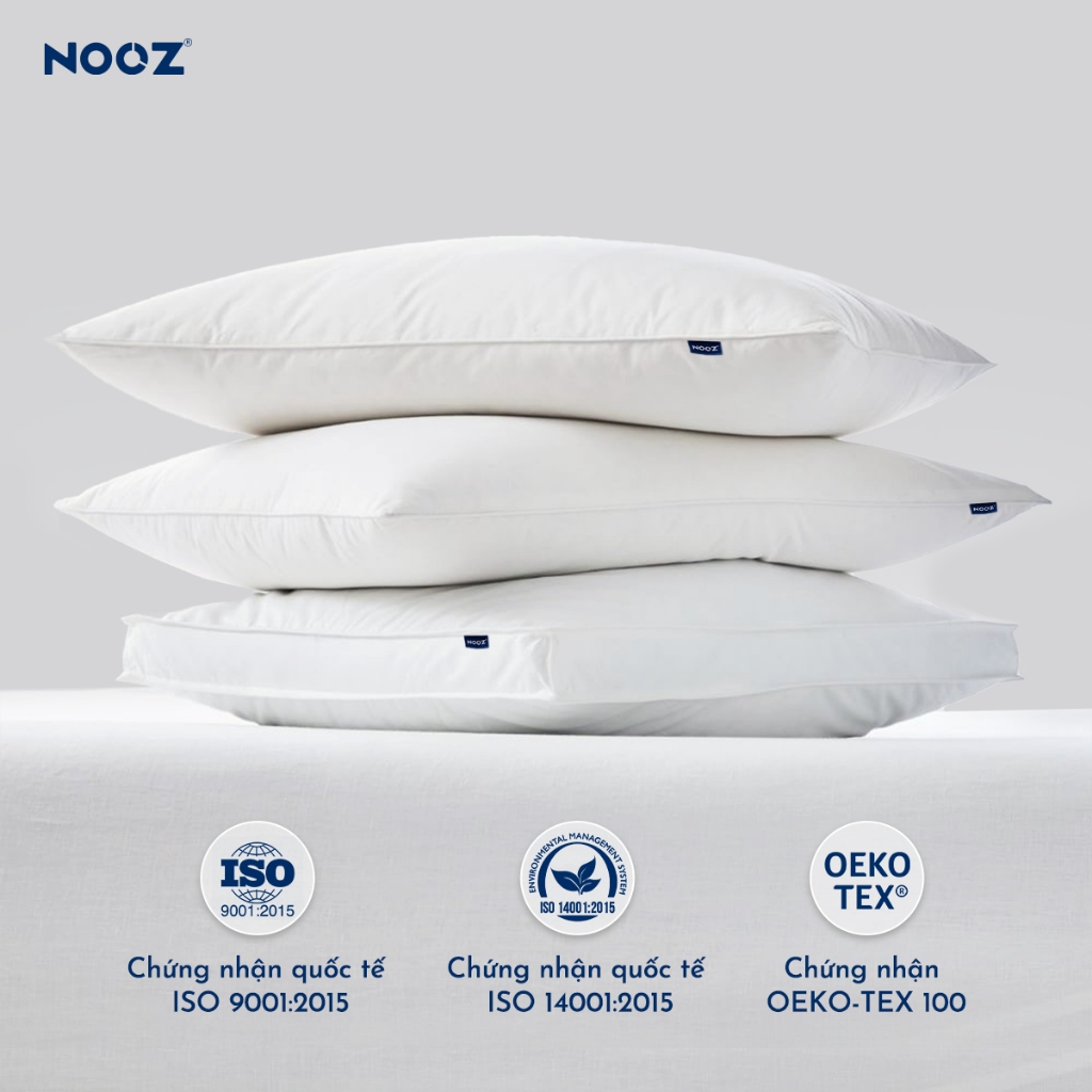 Ruột Gối Nằm NOOZ Gòn Lông Vũ Microfiber 50x70cm Khóa Kéo Ẩn Mềm Mại Êm Ái NOOZ Home Goods Pillow | BigBuy360 - bigbuy360.vn