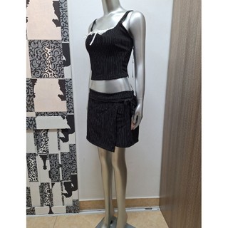 Set áo croptop và quần giả váy vnxk dư Blashe Los Angeles