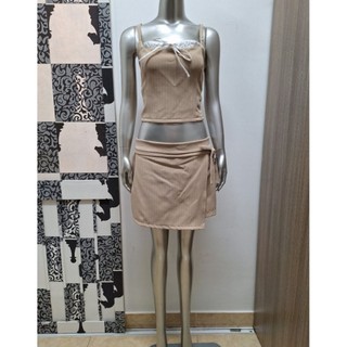 Set áo croptop và quần giả váy vnxk dư Blashe Los Angeles