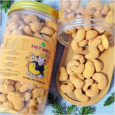 Hạt Điều Phô Mai Trứng Muối Giòn Tan – Hạt Điều Phủ Phô Mai Trứng Muối Béo Bùi, Snack Ăn Vặt Cao Cấp, Hũ 150g/300g/500g