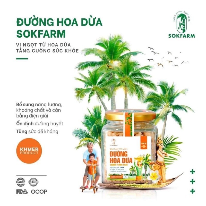 Đường Hoa Dừa Hữu Cơ Sokfarm Vị Ngọt Thiên Thiên Từ Mật Hoa Dừa Hữu Cơ Sokfarm