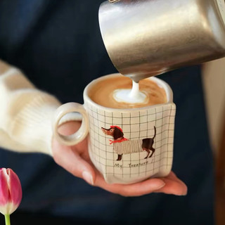 Cốc nước gốm sứ hiện đại 400ml cho gia đình / văn phòng | Cốc cà phê latte độc đáo có tay cầm | Cốc trà chịu nhiệt