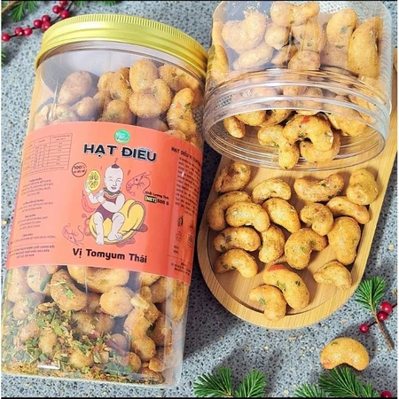 Hạt Điều Tomyum Thái Giòn Tan – Snack Ăn Vặt Chua Cay Kiểu Thái, Vị Thái Đậm Đà, Hạt Dinh Dưỡng Ăn Vặt Ngon Lạ