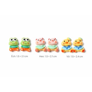 Set Charm Vịt Ếch Heo Baby Cute – Charm Gắn Dép Hoạt Hình Ngộ Nghĩnh