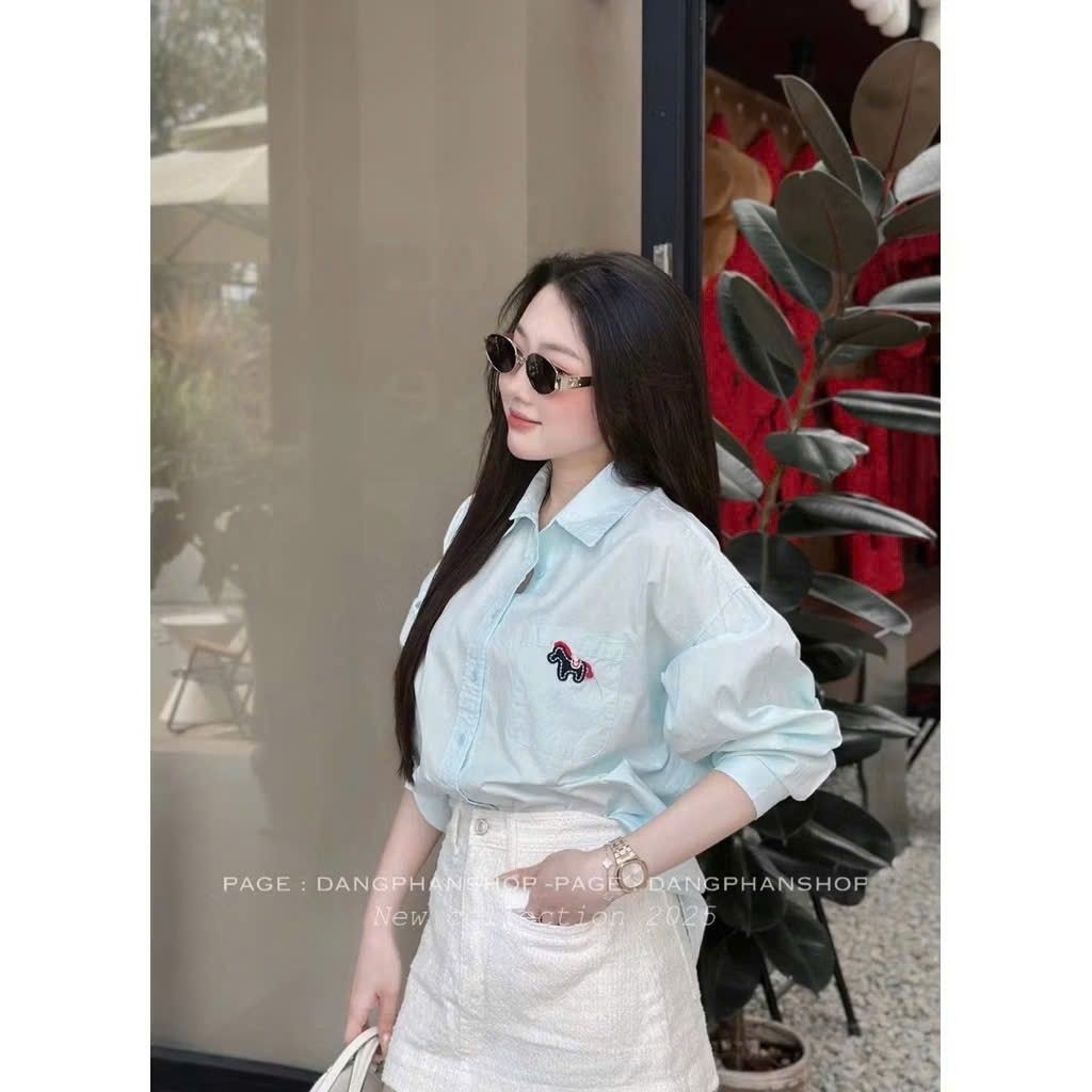 [𝑯𝒂 𝑨𝒏𝒉] Áo Sơ Mi Túi Tang Ngựa QCL1