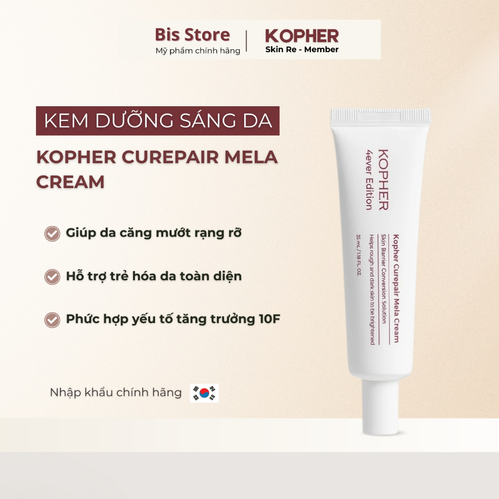 Kem Dưỡng Trắng Nâng Cơ KOPHER Curepair Mela Cream Dưỡng Sáng Da, Chống ...