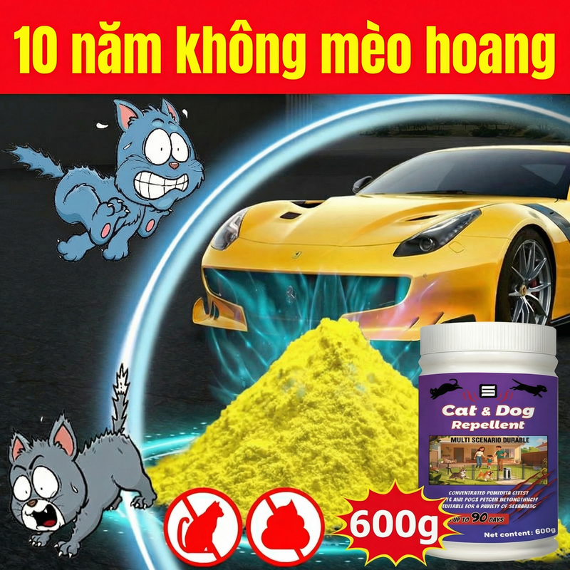 🐾 Dừng vấn đề mèo chó đi tiểu lung tung 🐾Bột đuổi mèo, bột đuổi chó 600g Không sợ mưa mèo và chó tự tránh xa