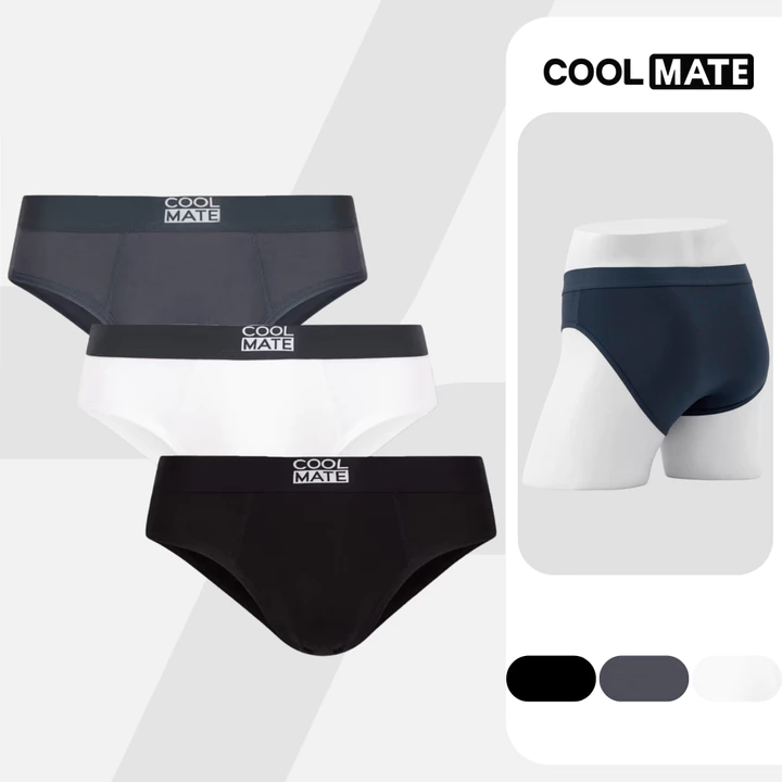 Combo 3 Quần lót tam giác nam BRIEF BAMBOO mềm mại, thấm hút, kháng khuẩn Coolmate