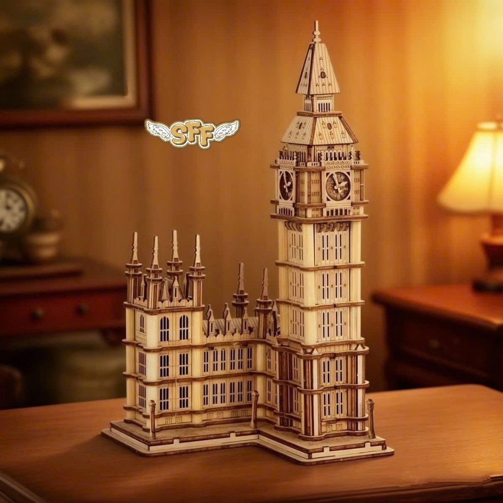 Đồ Chơi Lắp Ráp Mô Hình Gỗ 3D BIG BEN HL813