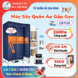 Máy Sấy Quần Áo dạng Tủ Sấy Gấp Gọn Mini, Sấy Đồ Sơ Sinh Trẻ Em, Tiết Kiệm Điện, Tia UV Chống Ẩm Mốc