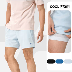 Quần shorts nam Summer Cool mềm mại, thoáng mát, thấm hút, 7inch 2 lớp Coolmate