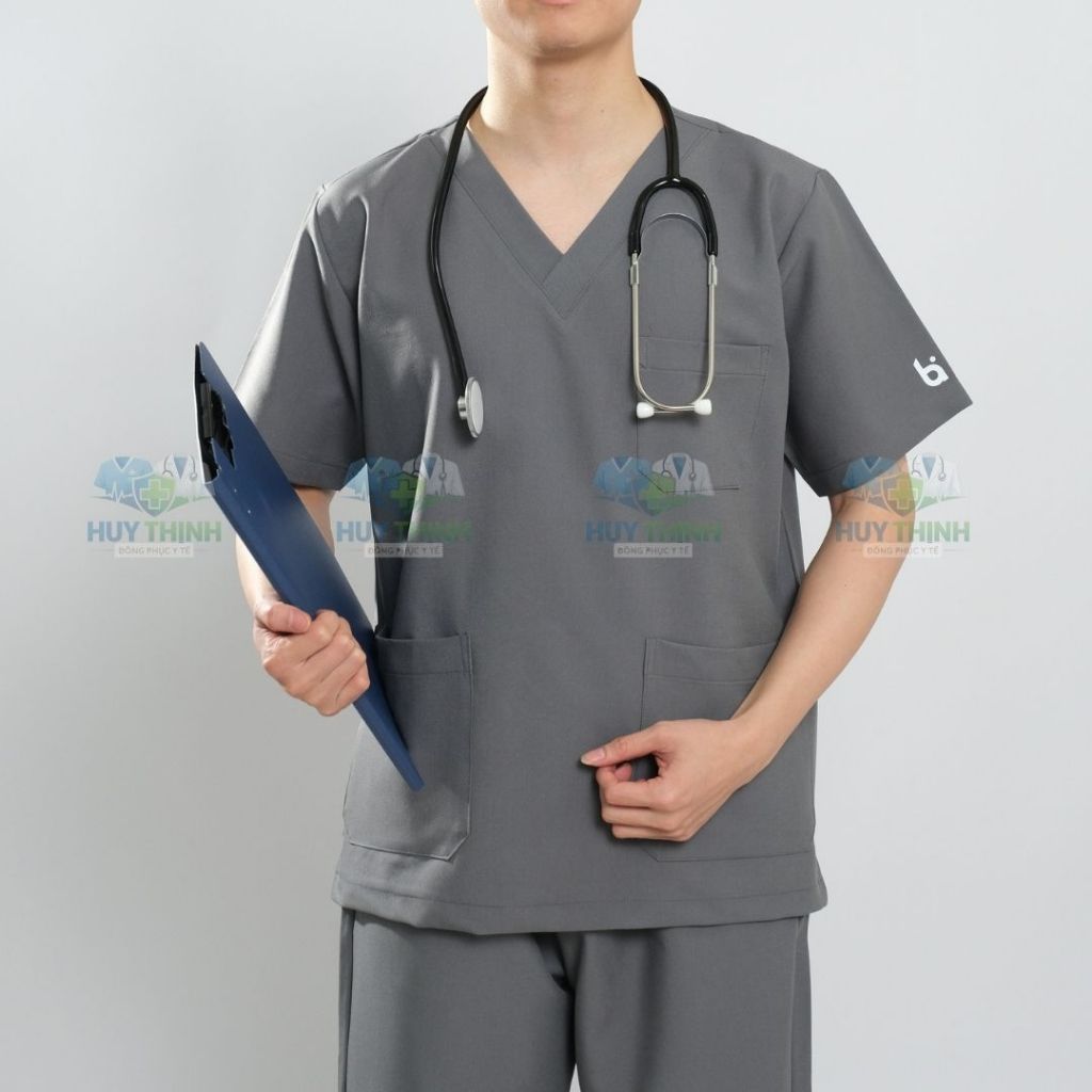Bộ Scrubs Bác Sĩ Cổ Tim nhiều màu, Đồng Phục Y Tế Cao Cấp, Phòng Khám, Spa, Phòng mổ, Nha khoa, Điều dưỡng, Vải Cotton