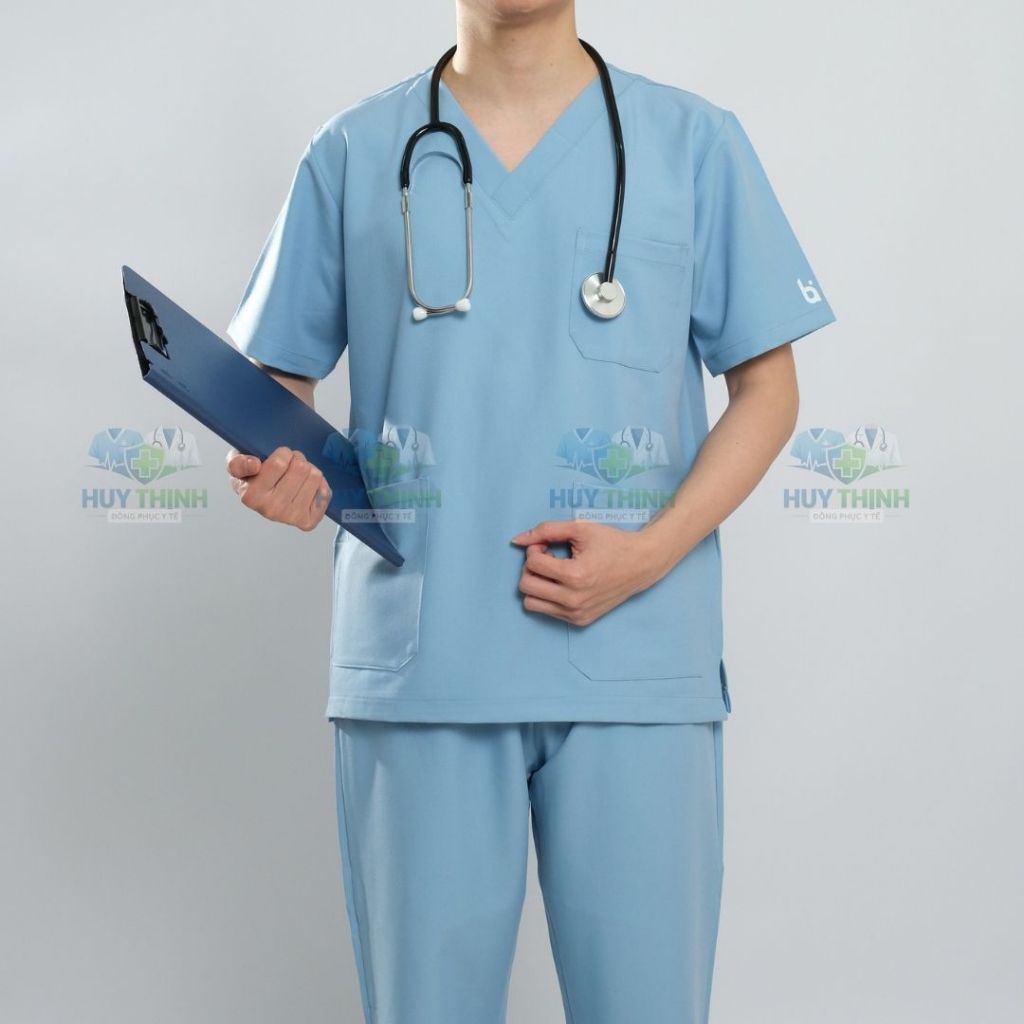 Bộ Scrubs Bác Sĩ Cổ Tim nhiều màu, Đồng Phục Y Tế Cao Cấp, Phòng Khám, Spa, Phòng mổ, Nha khoa, Điều dưỡng, Vải Cotton
