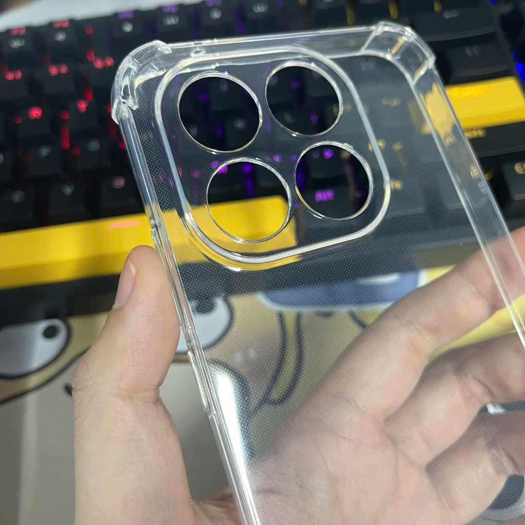 Ốp lưng Xiaomi 15t, 15t pro 5G trong suốt silicon chống sốc bảo vệ cam điện thoại đt bibi glass