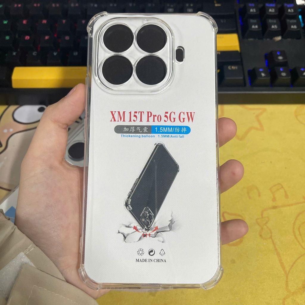 Ốp lưng Xiaomi 15t, 15t pro 5G trong suốt silicon chống sốc bảo vệ cam điện thoại đt bibi glass