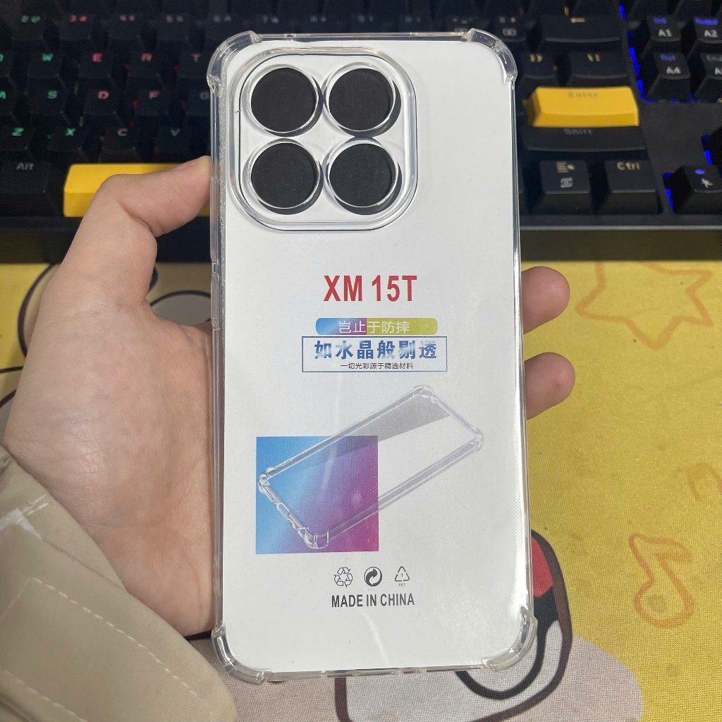 Ốp lưng Xiaomi 15t, 15t pro 5G trong suốt silicon chống sốc bảo vệ cam điện thoại đt bibi glass