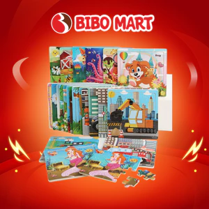 Đồ Chơi Ghép Hình Bằng Gỗ 16 Mảnh Nhiều Hình Rèn Luyện Trí Não Cho Trẻ Từ 2-6 Tuổi - Bibo Mart