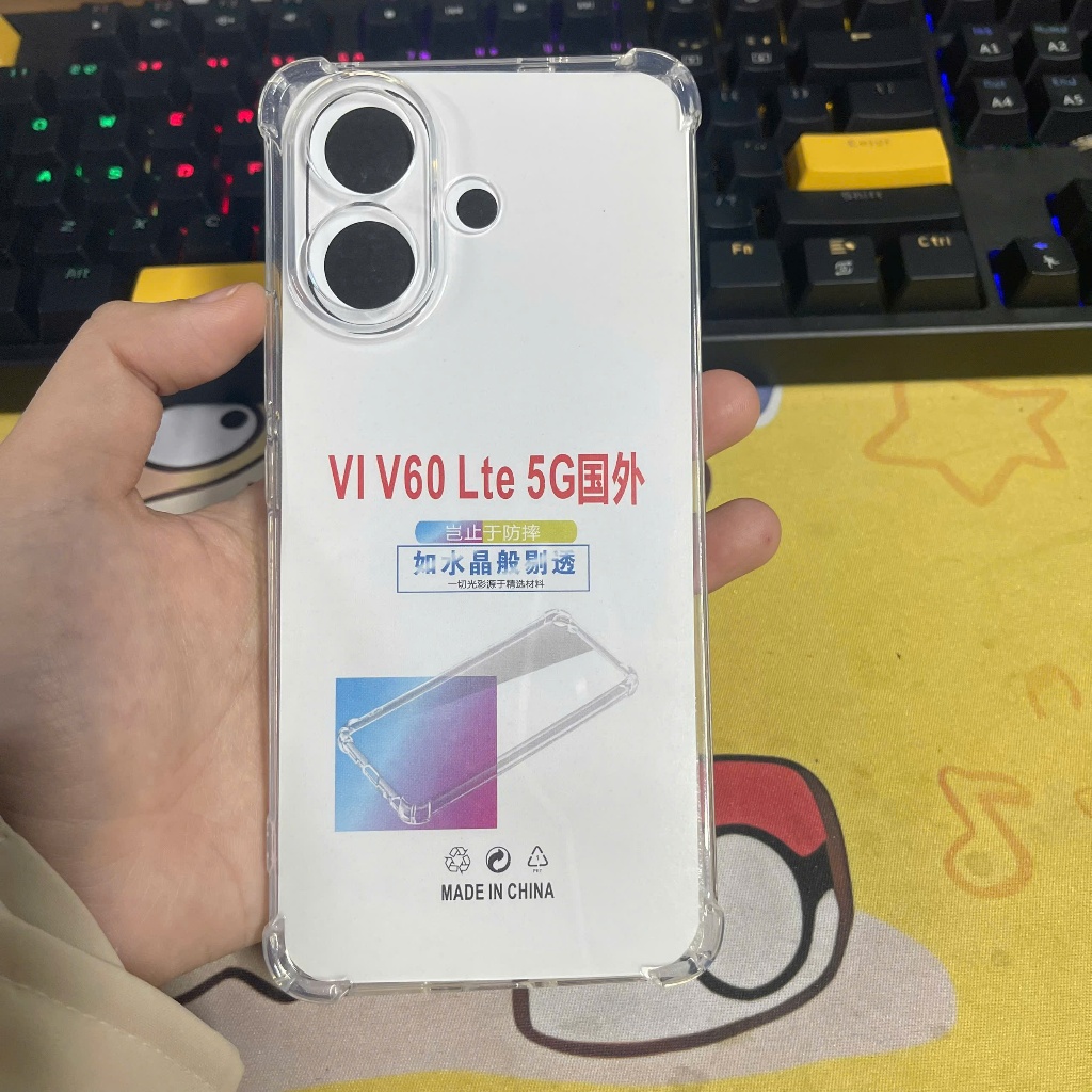 Ốp lưng Vivo V60 lite trong suốt silicon chống sốc bảo vệ cam điện thoại Vỏ bao đt BIBI