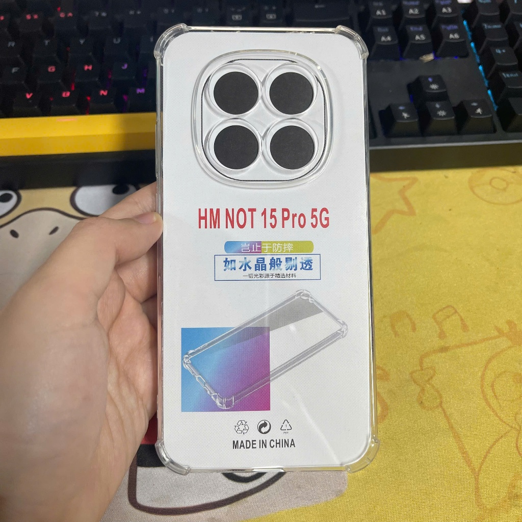 Ốp lưng Redmi Note 15, 15 Pro plus 4G 5G trong suốt silicon chống sốc bảo vệ cam điện thoại xm