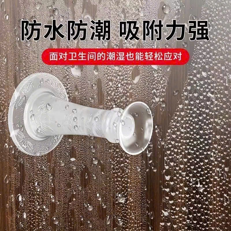 Chặn Cửa Silicone Dán Tường Trong Suốt Chống Va Đập, Chống Nước – Miếng Hít Cửa Hít Tường Siêu Bền