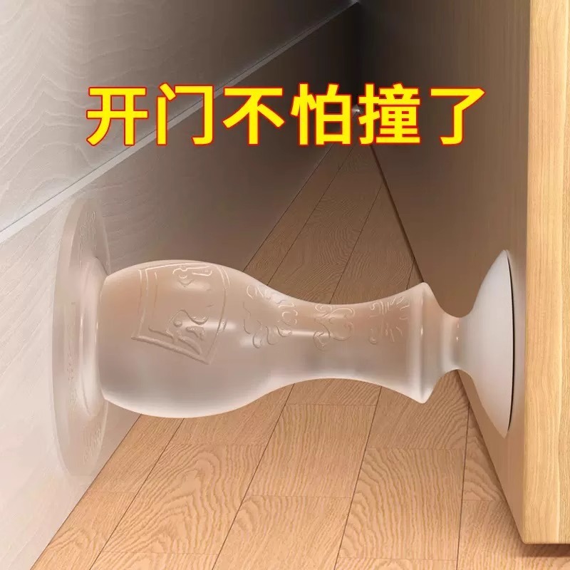 Chặn Cửa Silicone Dán Tường Trong Suốt Chống Va Đập, Chống Nước – Miếng Hít Cửa Hít Tường Siêu Bền