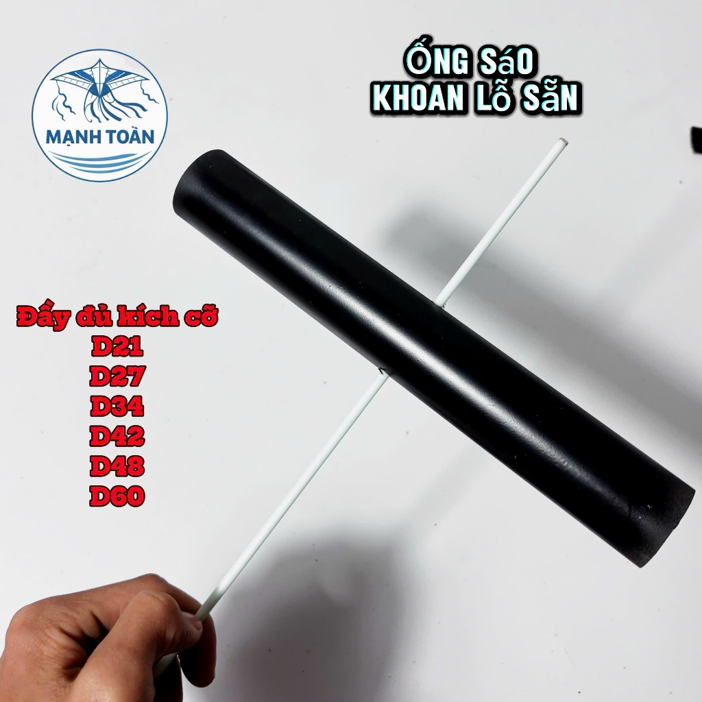 ống làm sáo diều nhựa màu đen