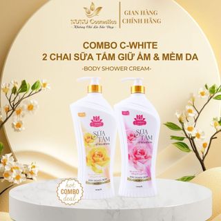 Combo 2 chai sữa tắm dưỡng ẩm da C-White
