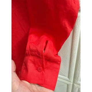 [JUNE LINEN] Áo sơ mi nữ Linen tưng premium washed, áo 2 túi vạt đuôi tôm. A52