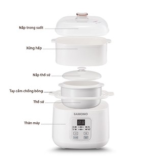 Thố Sứ Nồi Nấu Chậm Samono SW-SC08B dung tích 0.8 Lít - thố lẻ thay thế