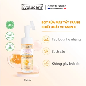 Sữa rửa mặt tạo bọt Micellar EVOLUDERM VITAMIN C MICELLAR FOAM giúp làm sạch bụi bẩn trên da 150ml