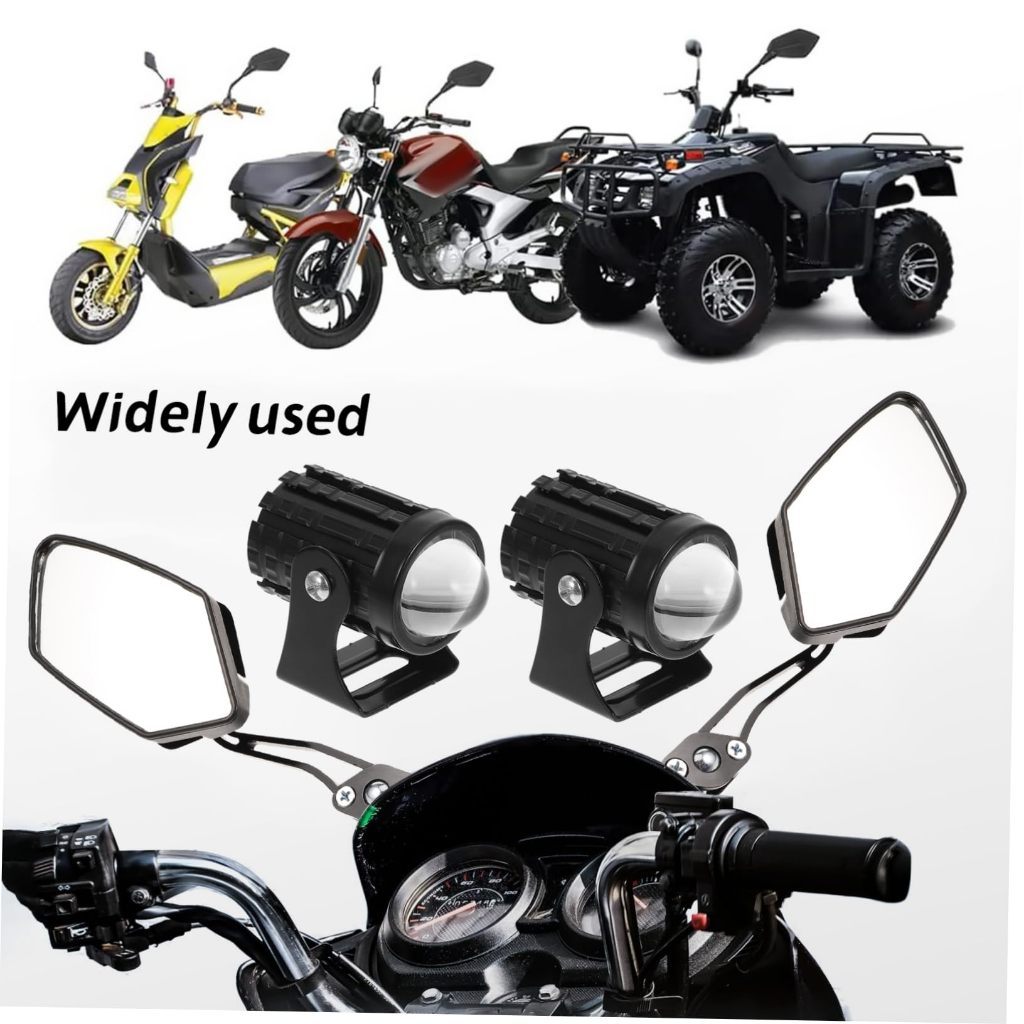 Cặp 2 Đèn Trợ Sáng Xe Máy Xe Điện Đèn Bi Cầu Mini Chính Hãng Bi Cầu Đèn Pha Bi Cầu 2 Màu Cos Vàng Pha Trắng 12V-85V