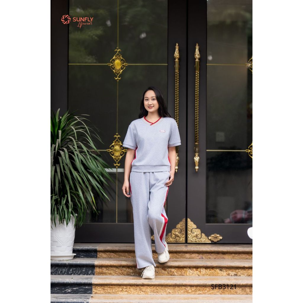 SFB3121 Set đồ nữ poly cotton 2da áo cộc quần dài