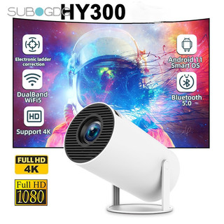 Máy chiếu HY300 Pro 4K Full HD Android 11 WiFi6 1080P cho điện thoại máy chiếu phim Netflix YouTube