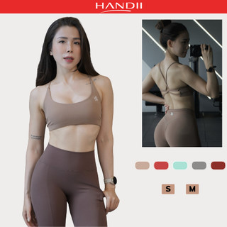 Áo bra thể thao SEY Claratop chất creora sẵn mút mềm mịn hiệu ứng mài lông hai mặt "HANDII"