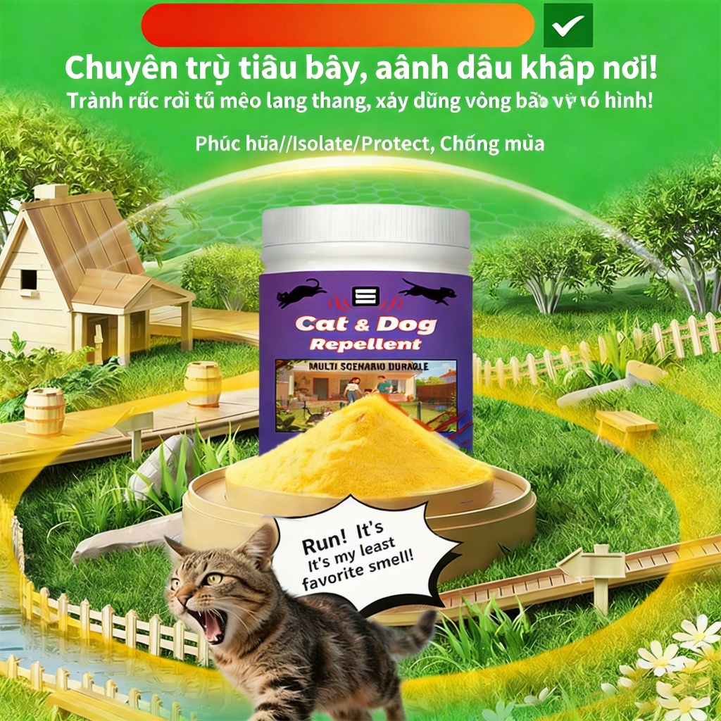 🐕Mèo - Chó sẽ không làm phiền nữa!🐈Bột đuổi mèo thuốc đuổi mèo bột đuổi chó mèo phóng uế 600g