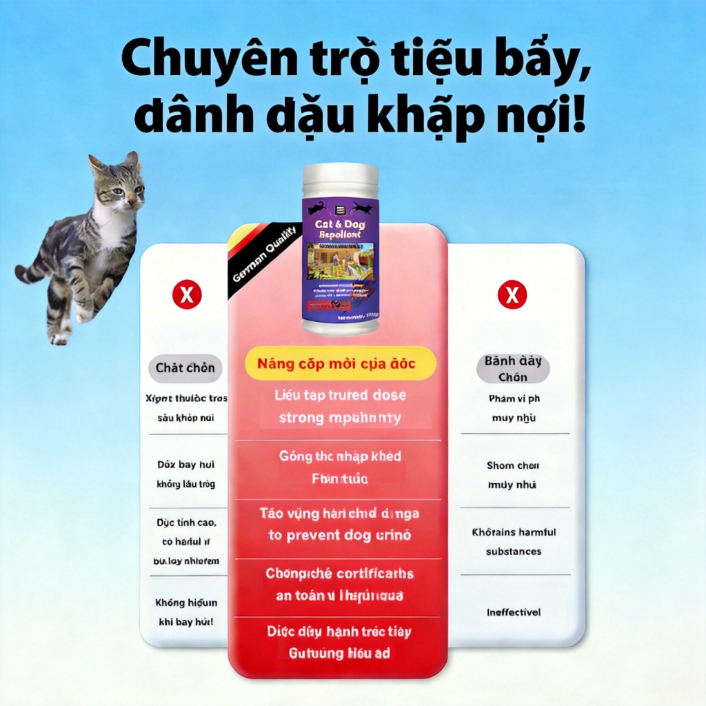 🐕Mèo - Chó sẽ không làm phiền nữa!🐈Bột đuổi mèo thuốc đuổi mèo bột đuổi chó mèo phóng uế 600g